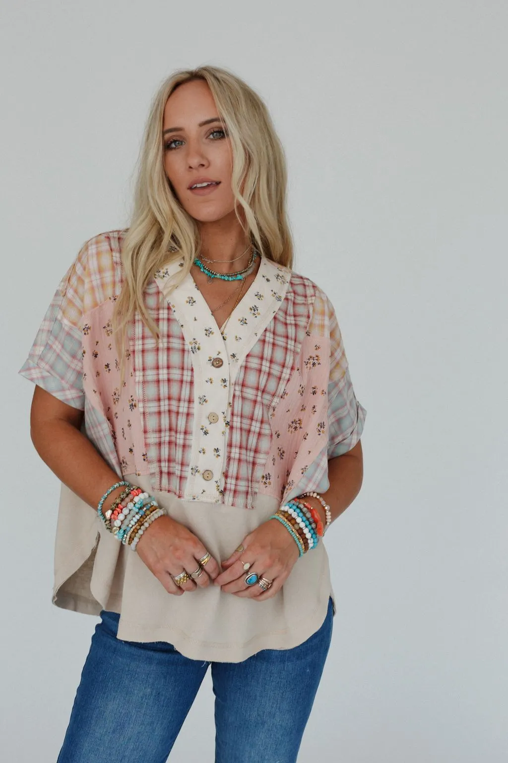 Isolde Mix Print Top - Multi
