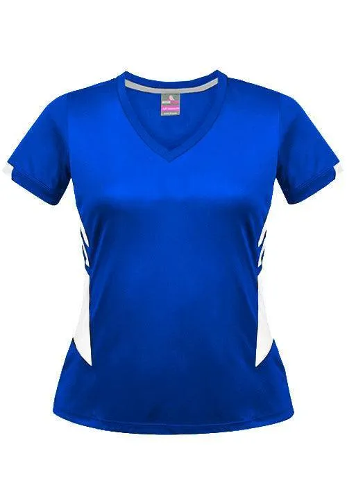 Ladies Tasman Tee Royal/White