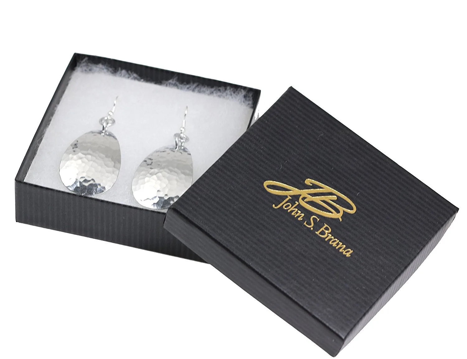 Large Hammered Aluminum Tear Drop Earrings