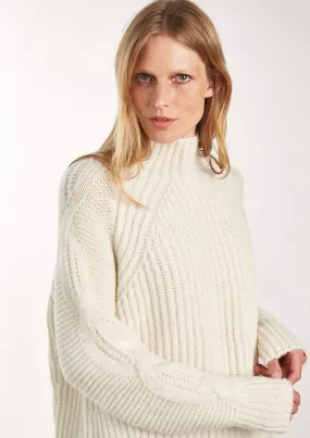 Lori Funnel Neck Tunic, Ivory