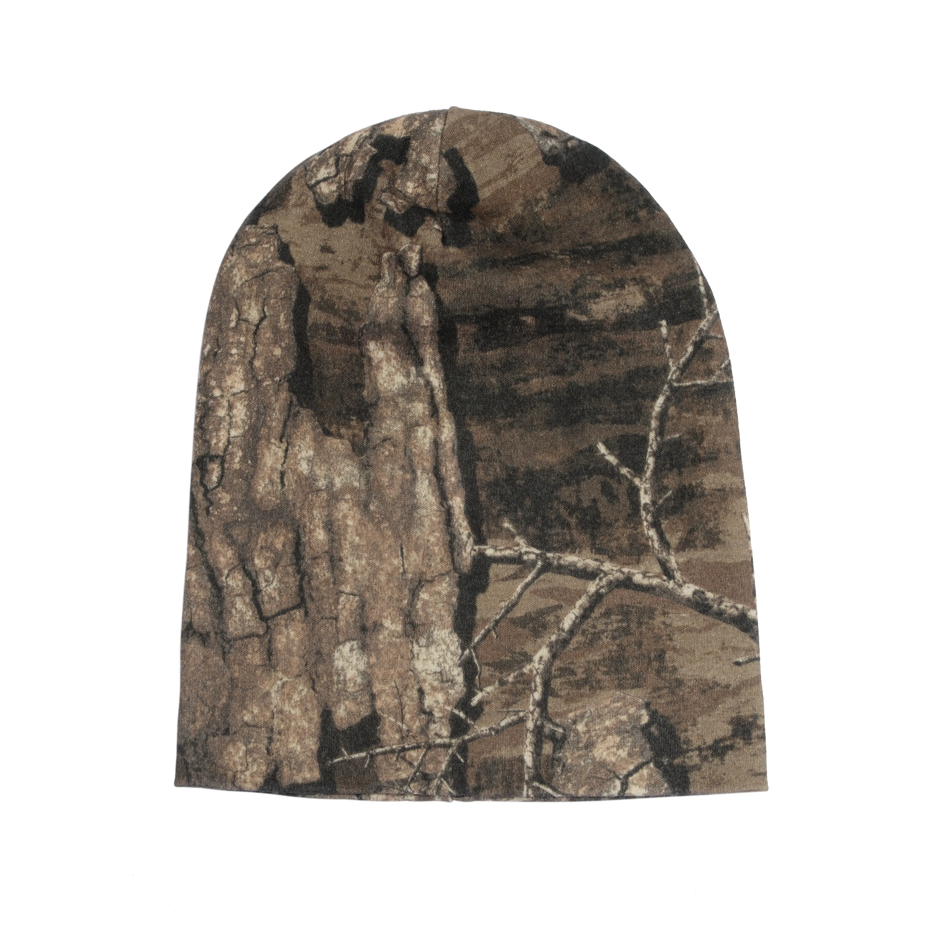 Men’s 100% Merino Wool 2-Ply Cuff Cap in Realtree Timber Camo