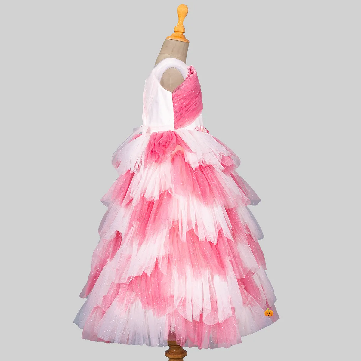 Multi Layered Net Gown for Girls