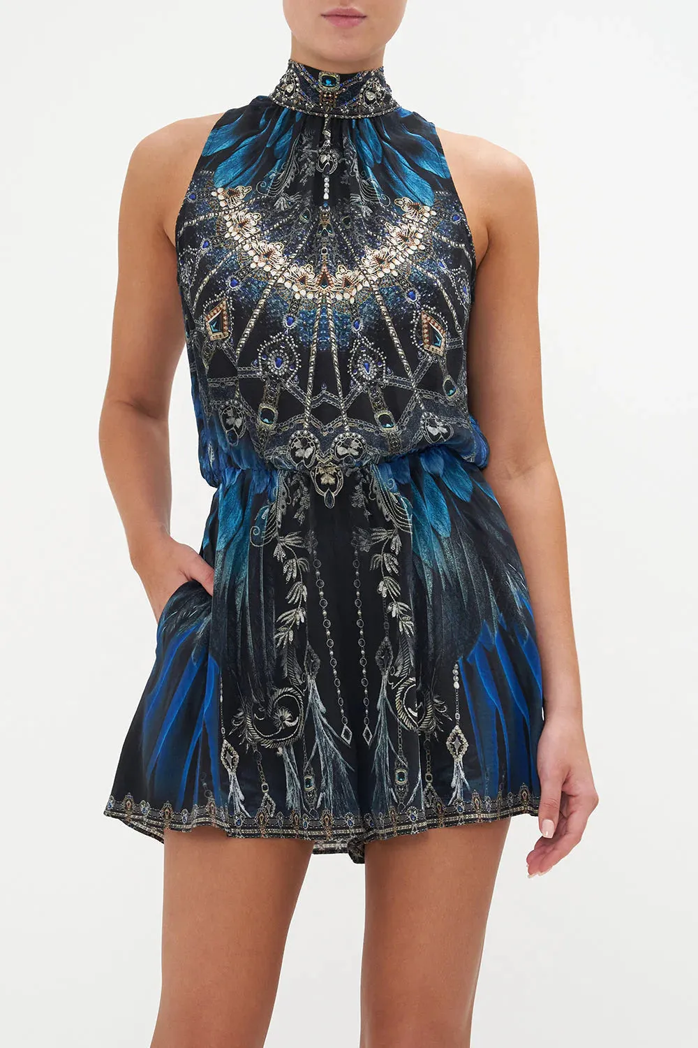 Neck Tie Playsuit - Ground Control