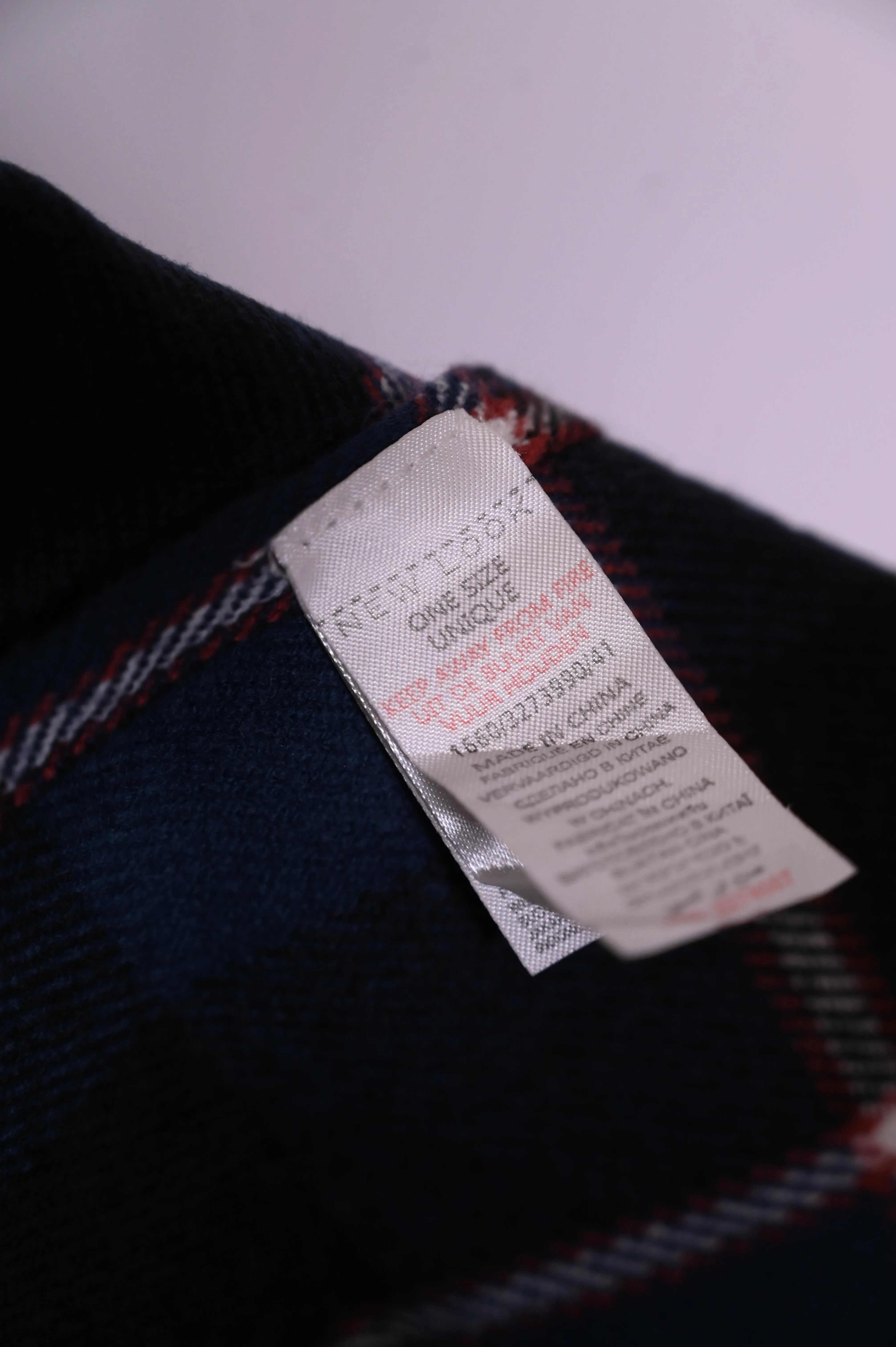 New Look Blue, Red , Black & Orange Checkered Winter Cape