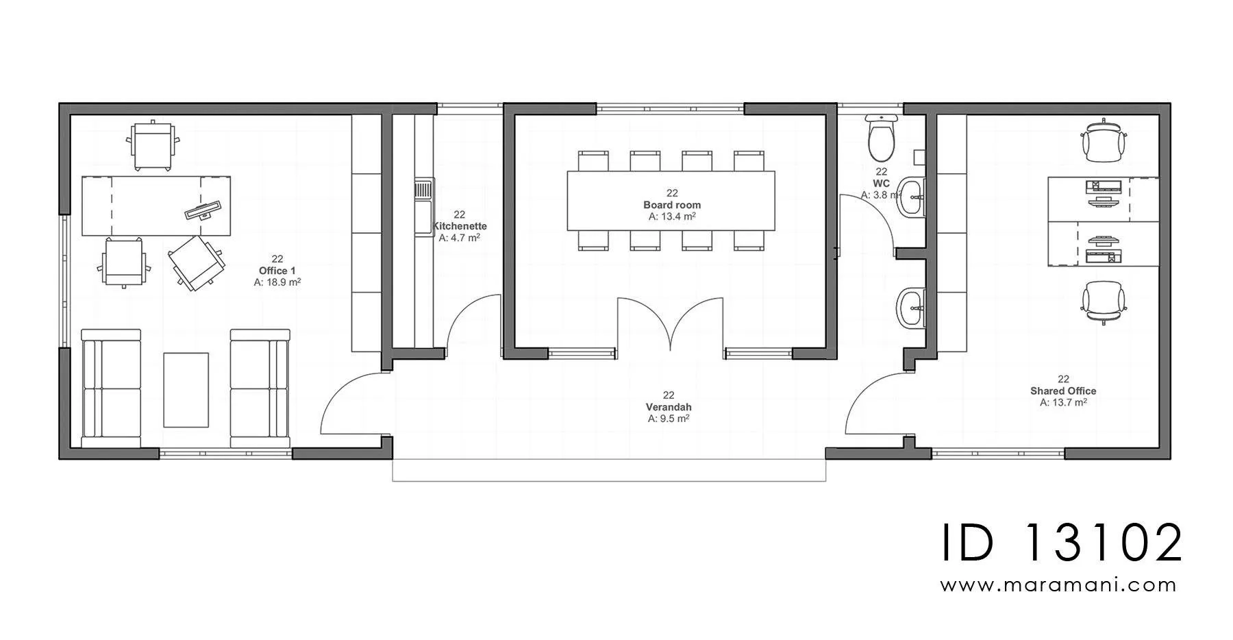 Office plan - ID 13102