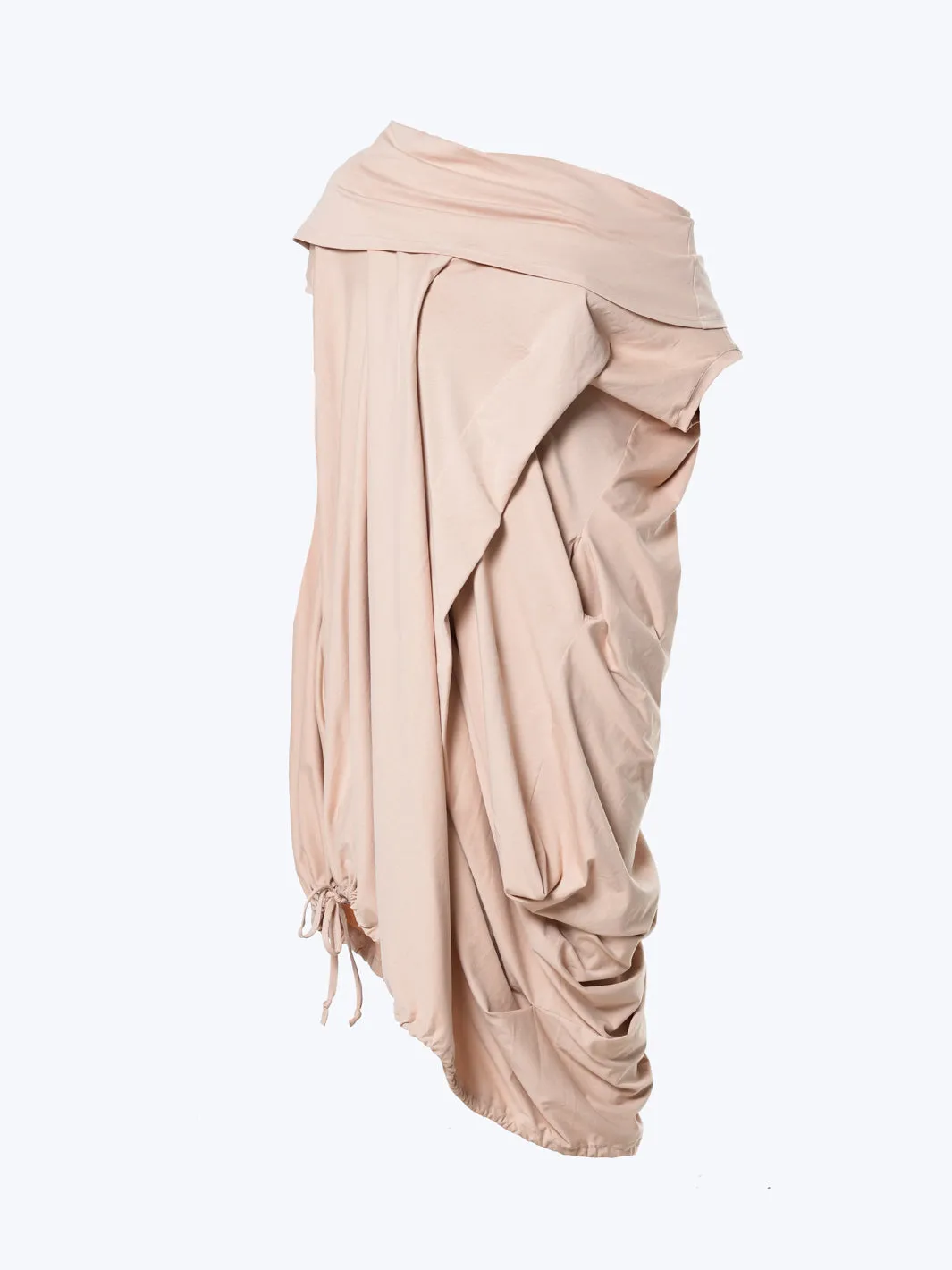 Oversize Cotton Kaftan Dress In Light Grey