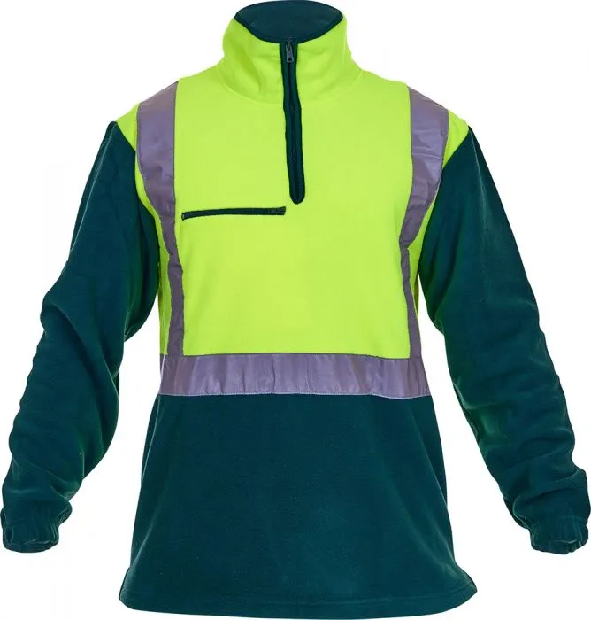 PCF1012 - Caution - Polar Fleece 1/2 Zip Tunic (Day/Night) - 380gm