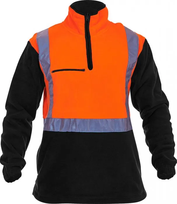 PCF1012 - Caution - Polar Fleece 1/2 Zip Tunic (Day/Night) - 380gm