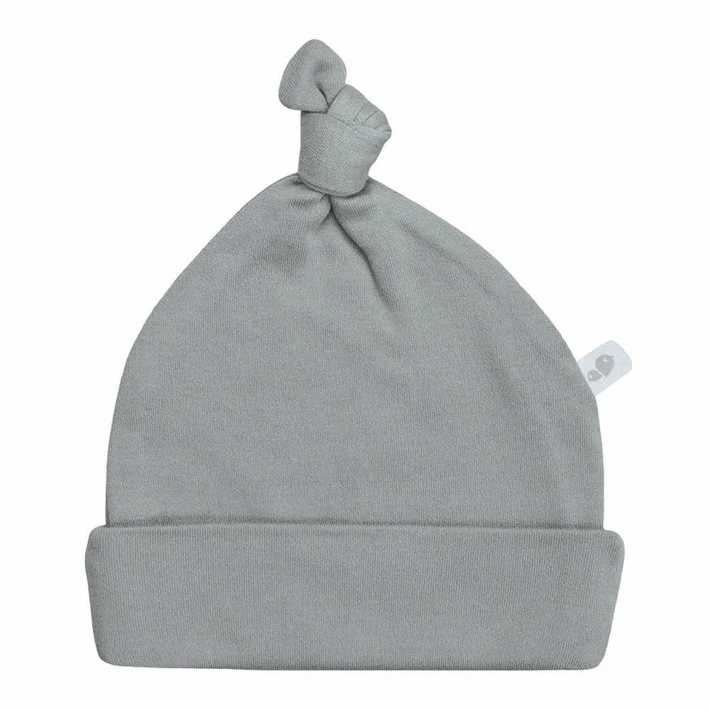 Perlimpinpin Bamboo Knotted Hat - Pebble (6-9 Months)