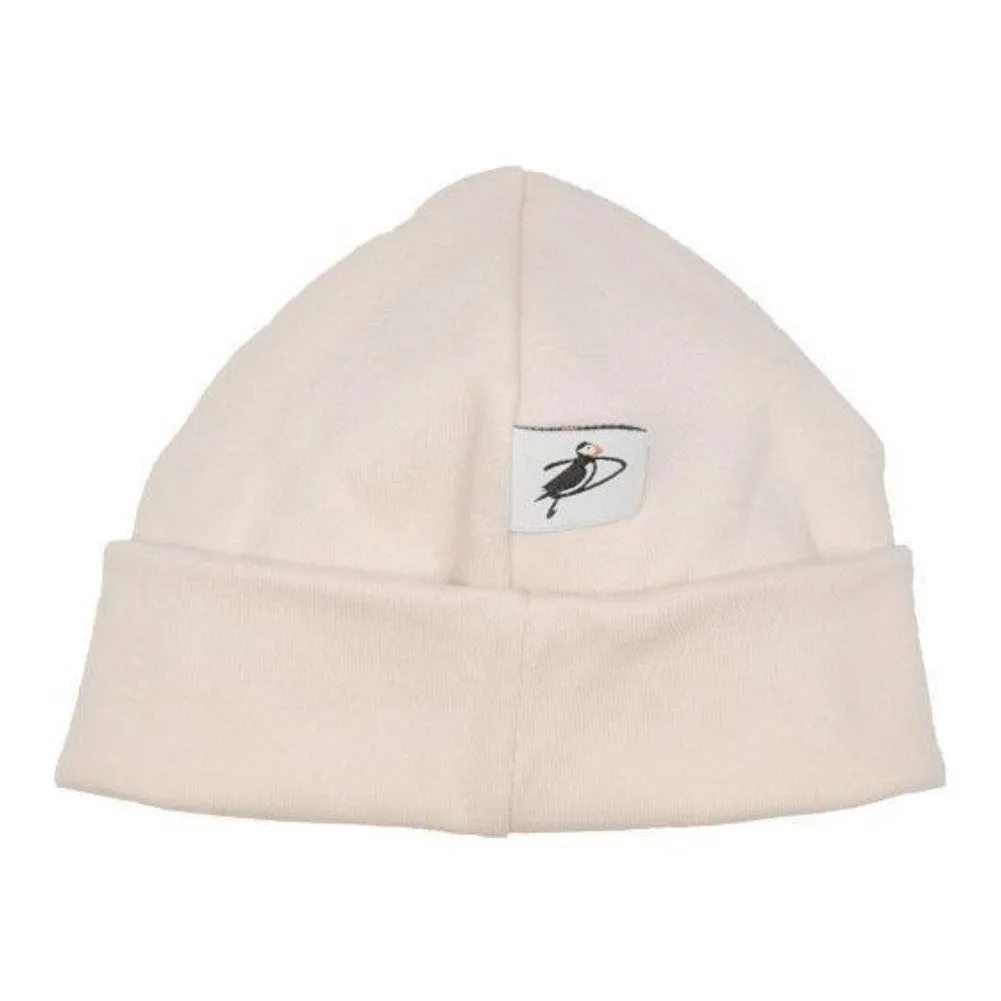 Puffin Gear Organic Cotton Infant Beanie - Natural (3M, 0-3 Months)