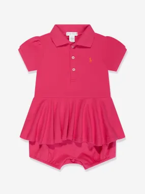 Ralph Lauren Baby Girls Peplum Shortall in Pink