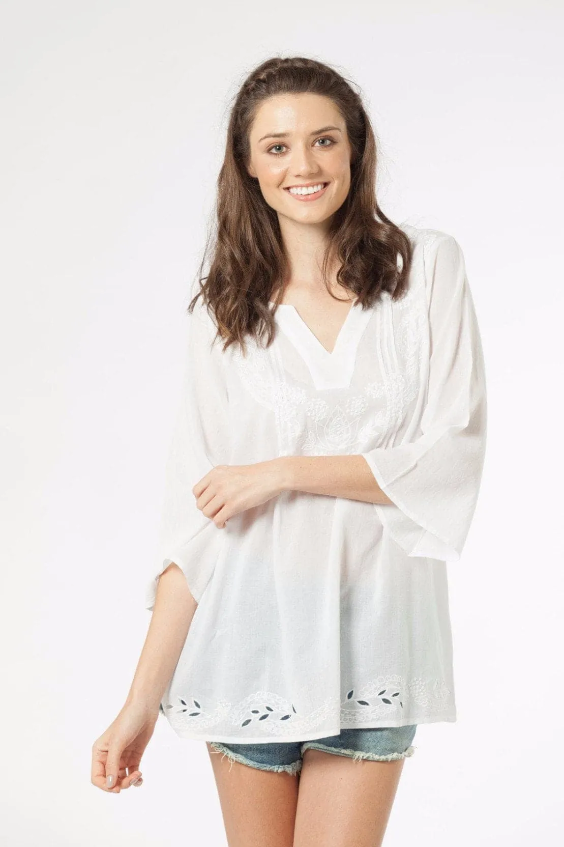SEVIL - Tunic in White 2023 Christmas Sales