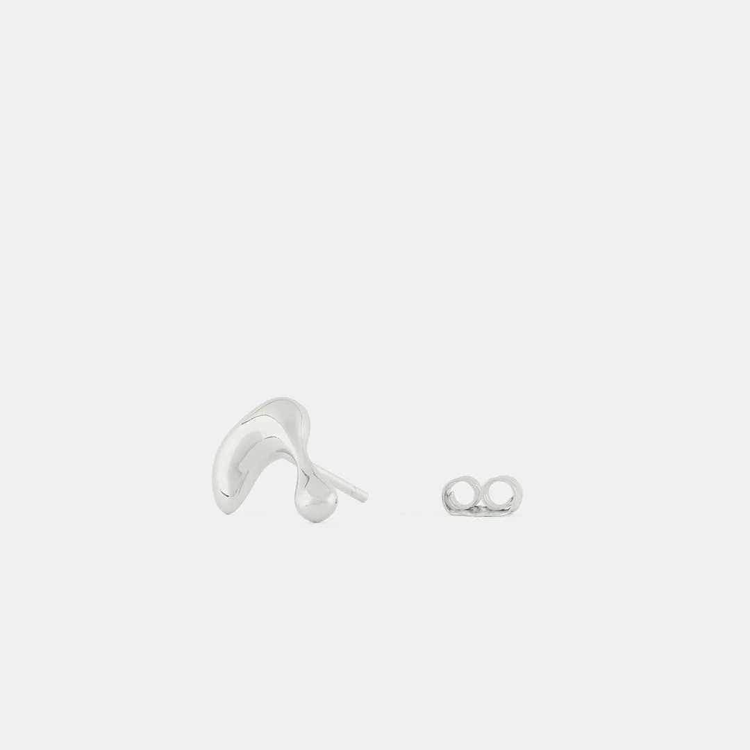 Silver Molten Earring