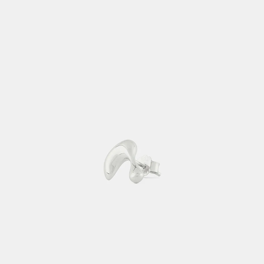 Silver Molten Earring