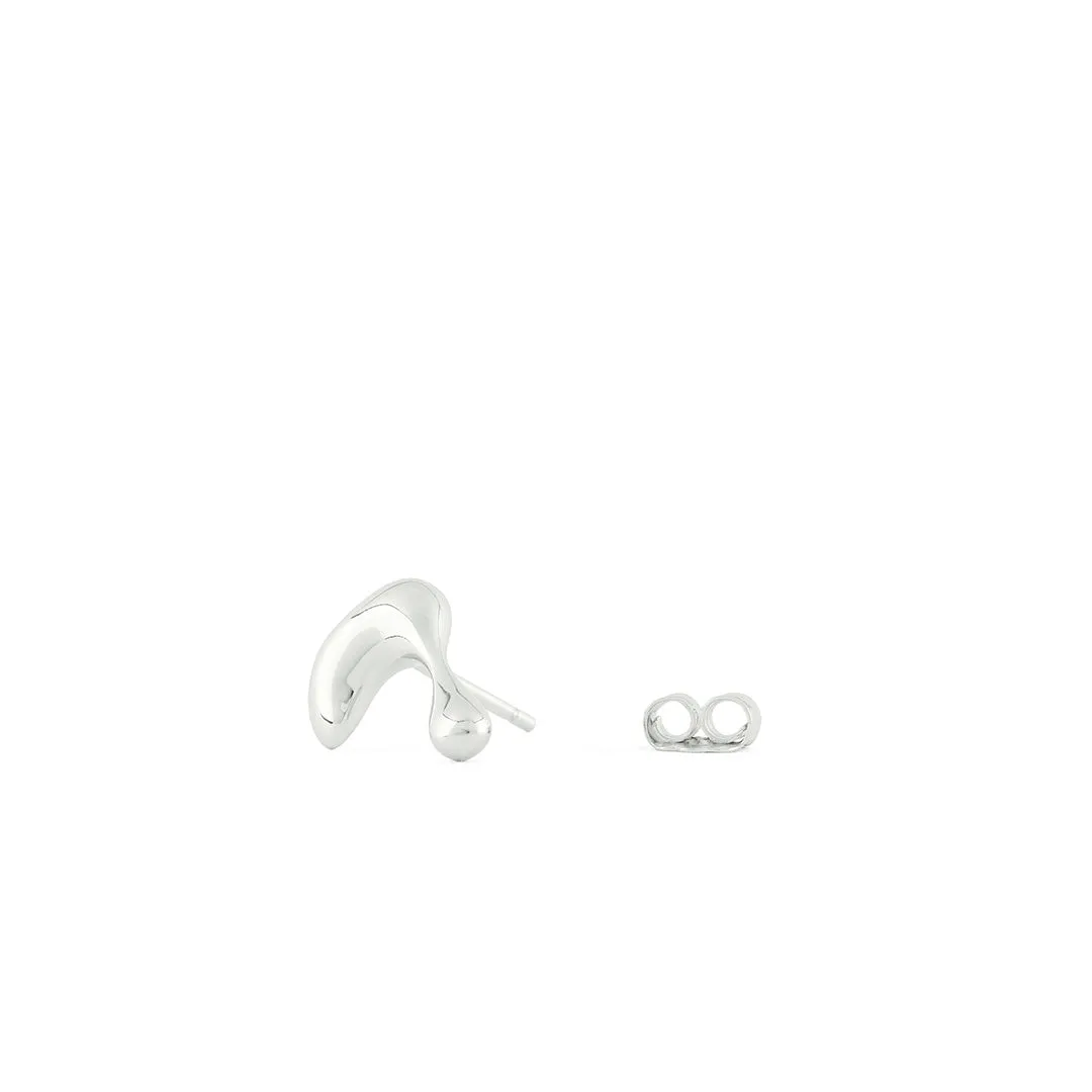 Silver Molten Earring