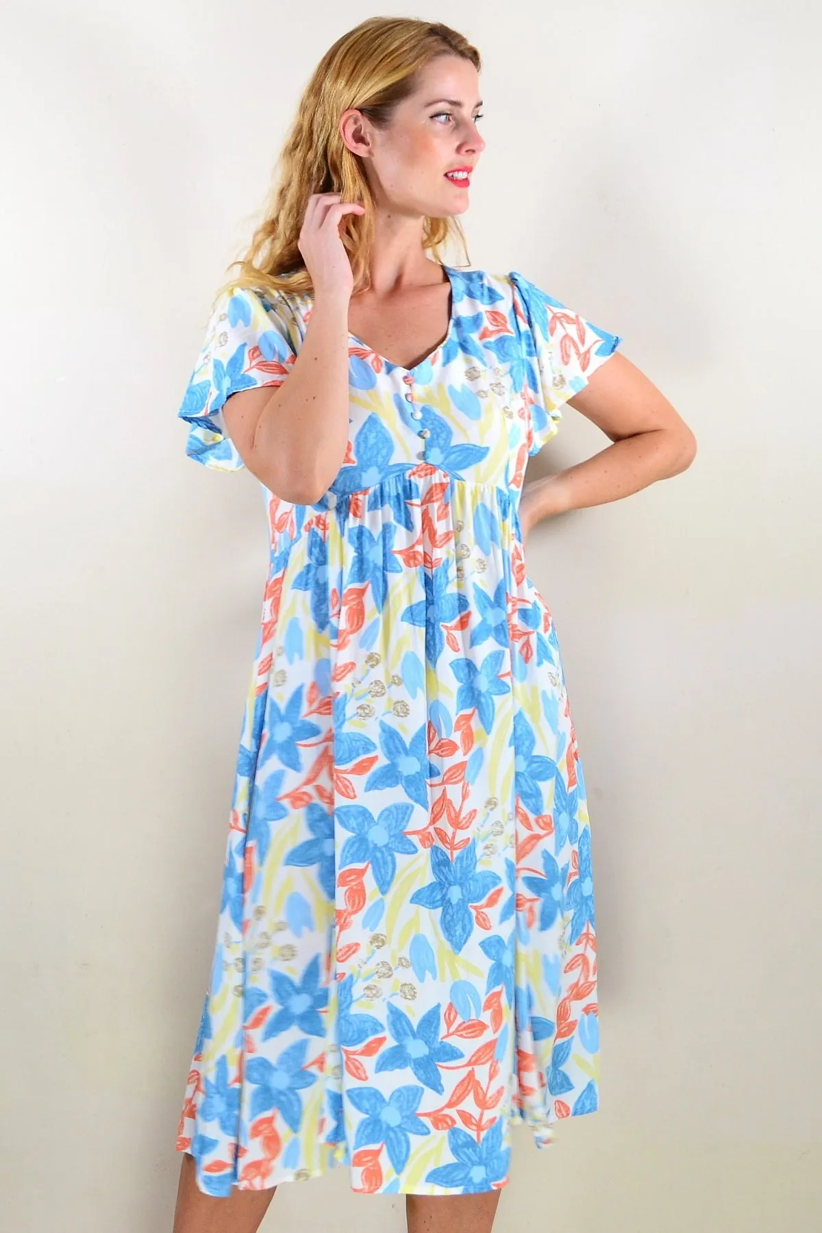 Soft Garden Floral Tunic Dress