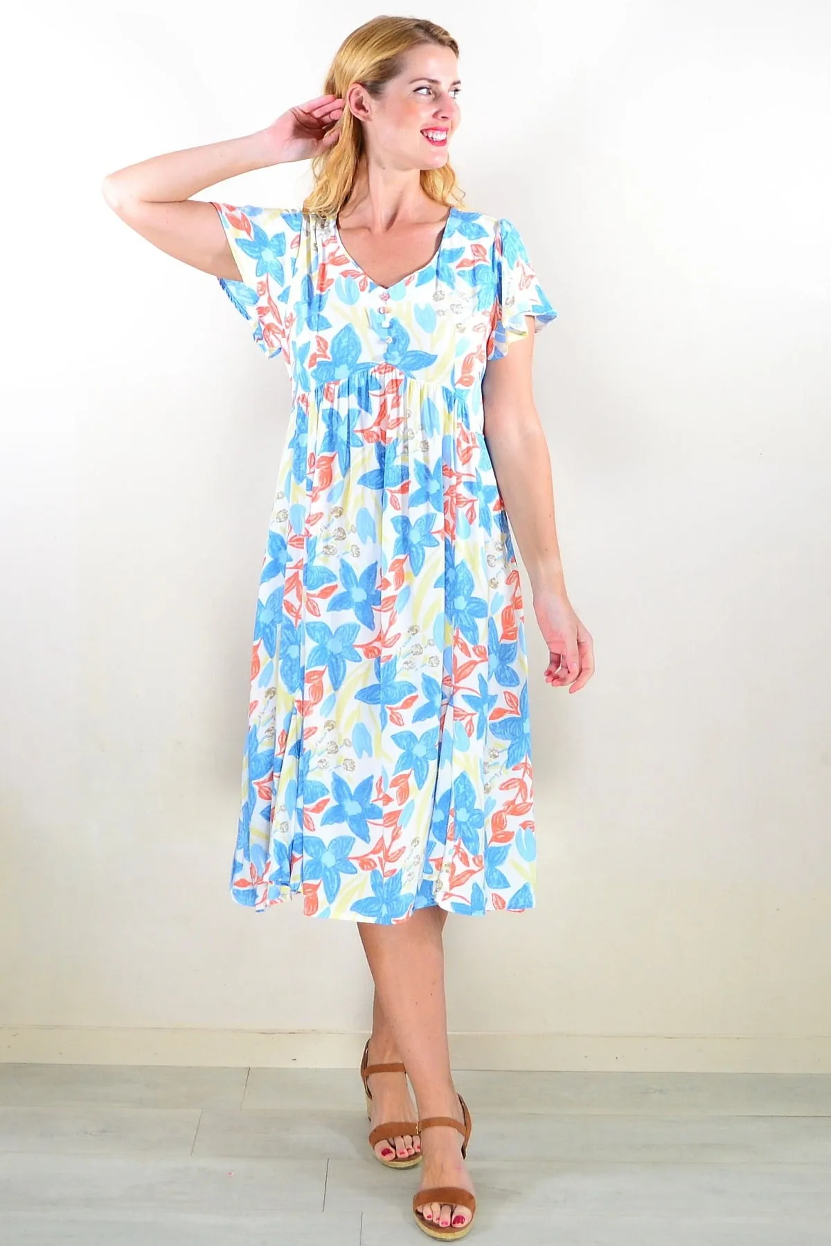 Soft Garden Floral Tunic Dress