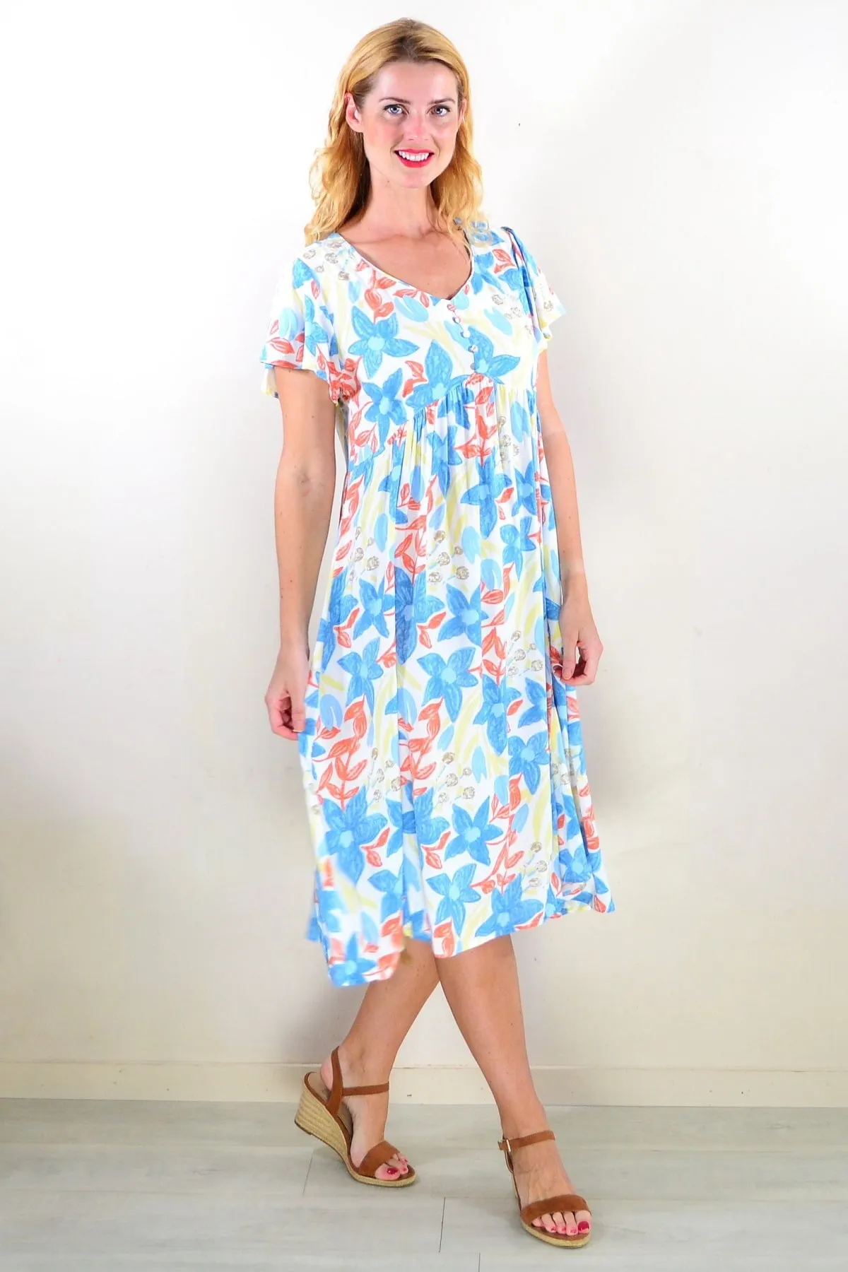 Soft Garden Floral Tunic Dress