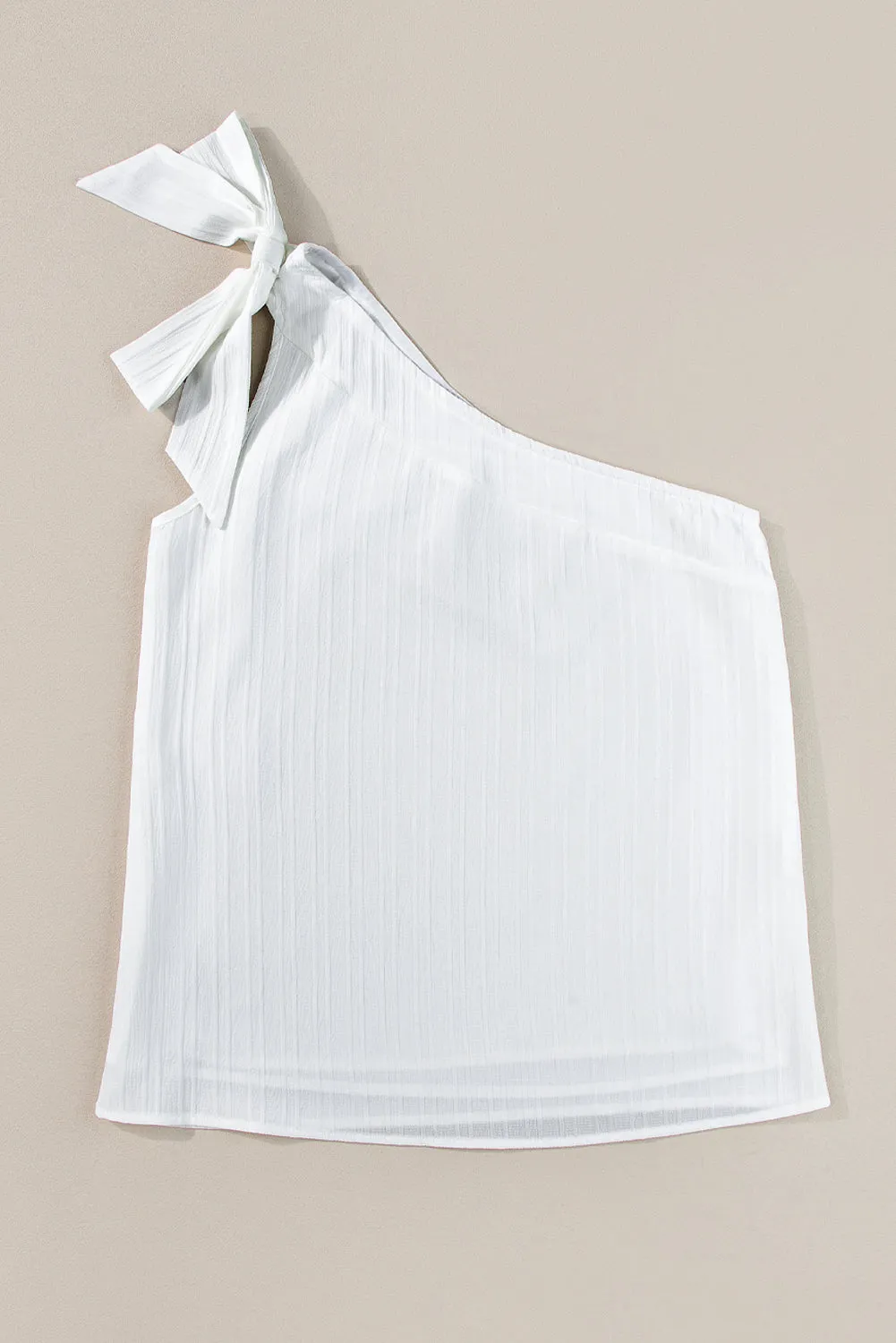 Solid Color Asymmetrical Knot Textured Sleeveless Shirt | Effortlessly Chic & Oh-So Sexy 😏🔥