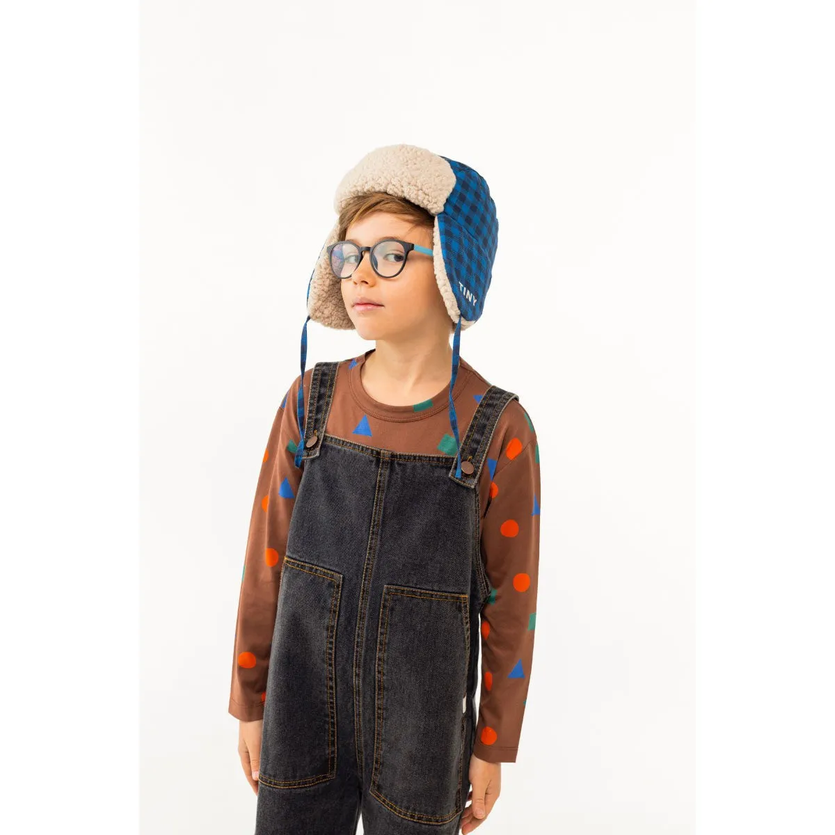 Tiny Cottons - Vichy chapka hat - blue / navy