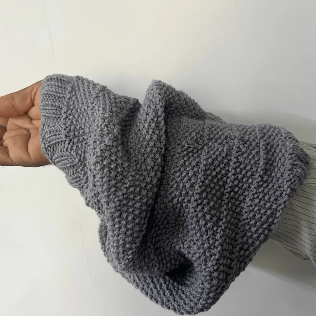 Trendy Merino Wool Balaclava with Twist and Patterned Design