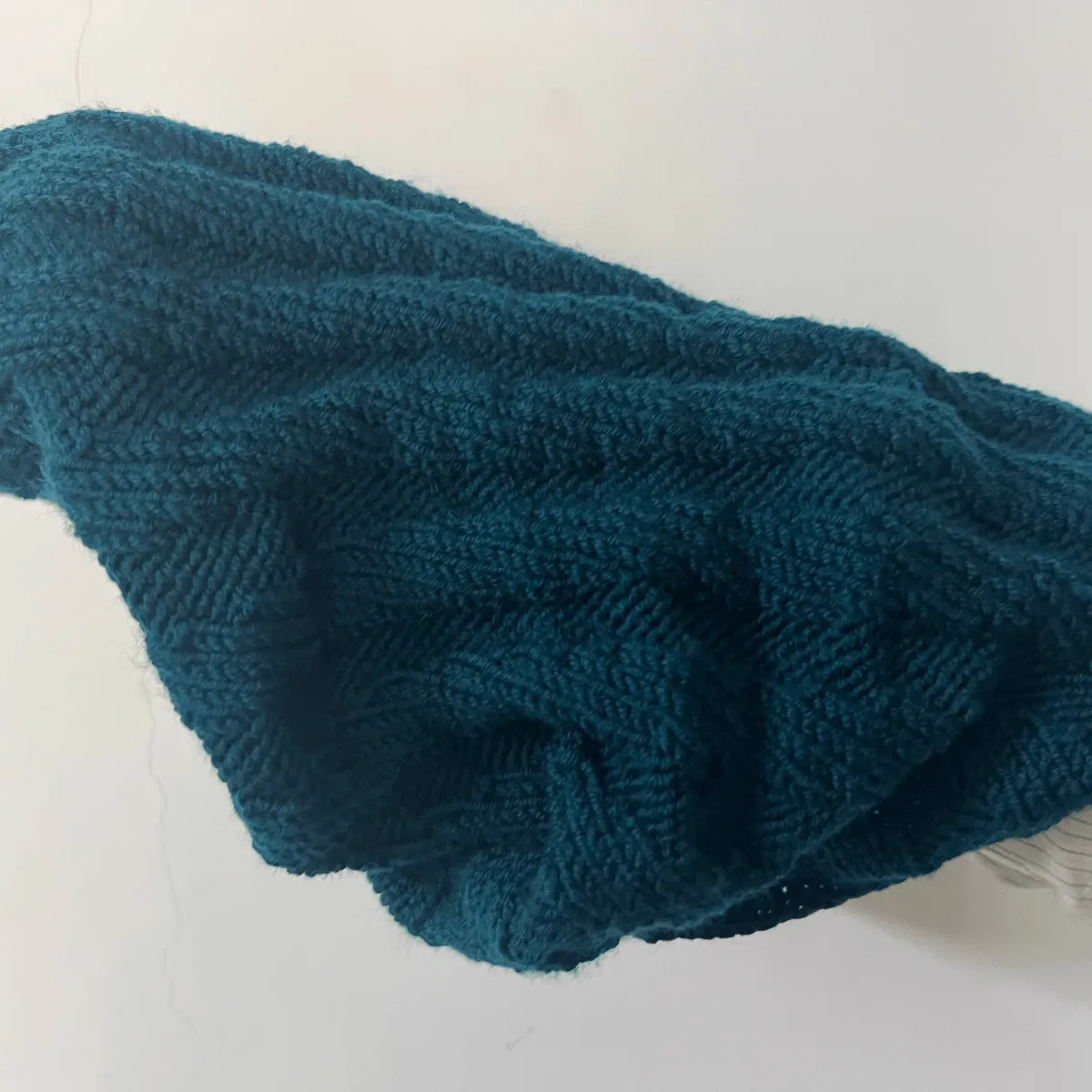 Trendy Merino Wool Balaclava with Twist and Patterned Design