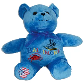 TYBM9 Plush Bear Beanie Baltimore Symbols BLUE