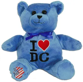 TYDC10 Plush Bear Beanie Washington DC Symbols BLUE