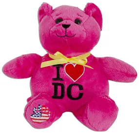 TYDC12 Plush Bear Beanie Washington DC Symbols PINK
