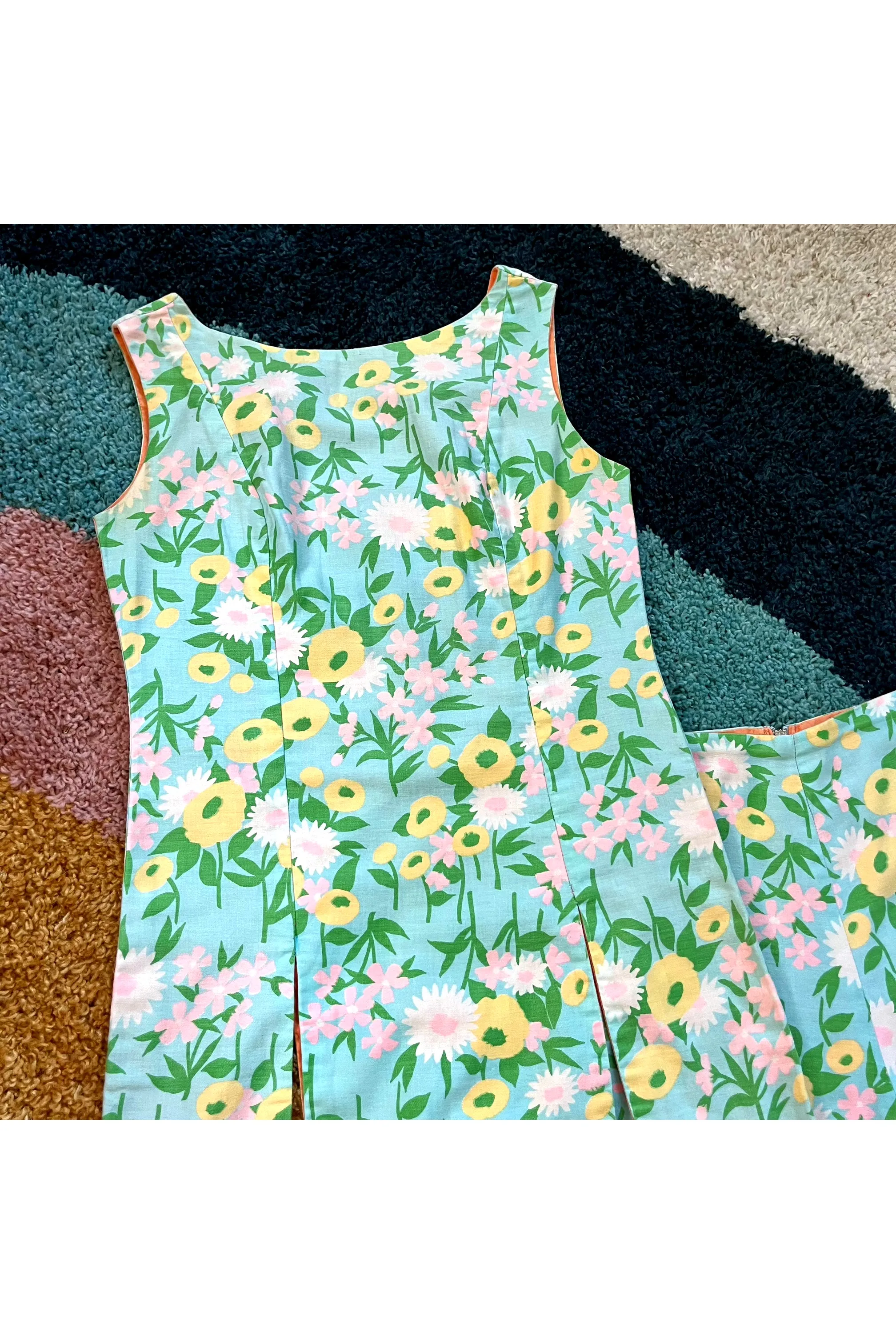 Vintage 60’s OOAK Flower Power 2-Piece Set