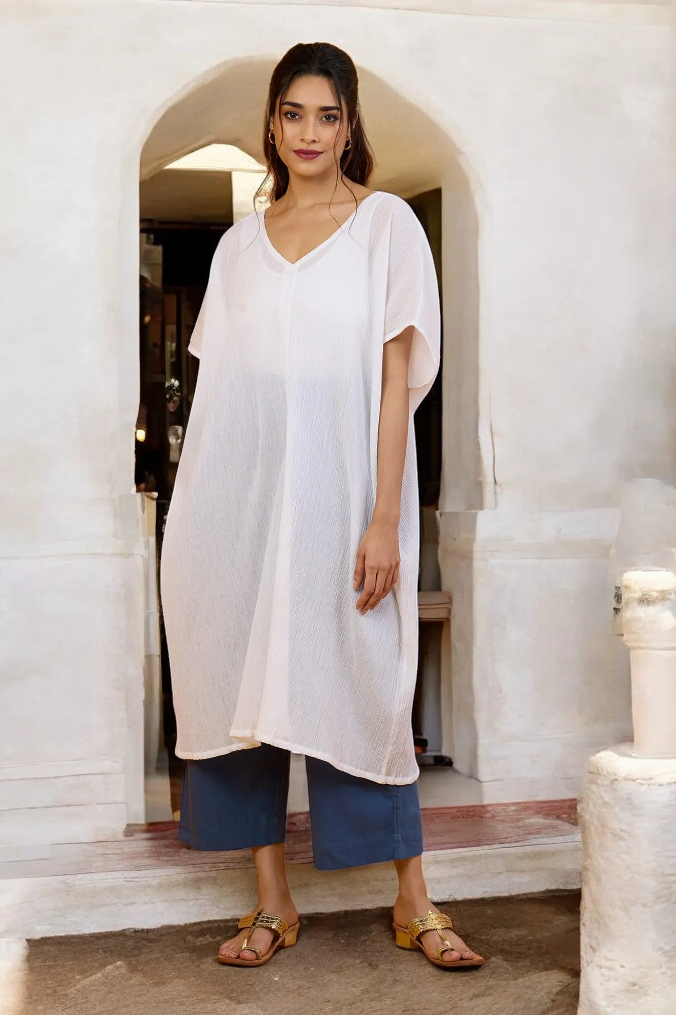 Whispering Clouds Soft Kaftan Tunic